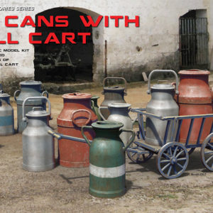 MINIART, 35580, Milk Cans with Small Cart, Skala 1:35