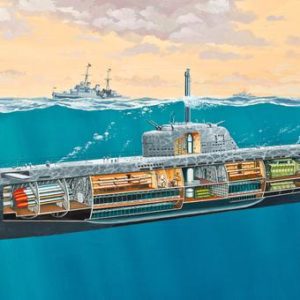 Revell, 05078, Tysk U-Båt Typ XXI med inredning, Skala 1:144