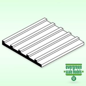 EVERGREEN, 4542, Plankor, Styren 1,0x150x300mm 1,9 spacing
