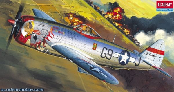 Academy, 12491, P-47D Bubble Top, skala 1:72