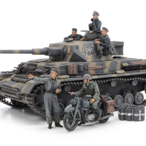 Tamiya, 25209, Panzerkampfwagen IV & Motorcycle, skala 1:35