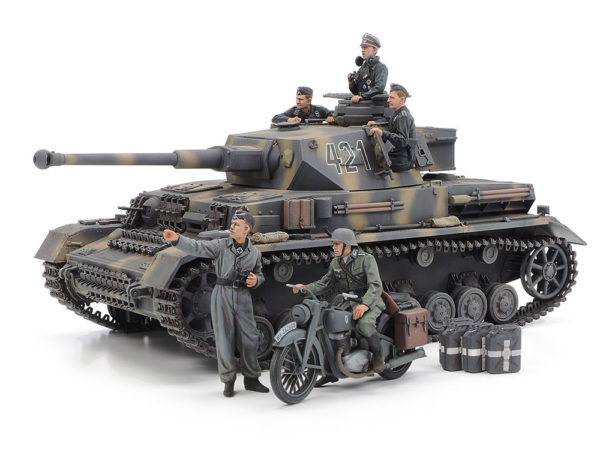 Tamiya, 25209, Panzerkampfwagen IV & Motorcycle, skala 1:35