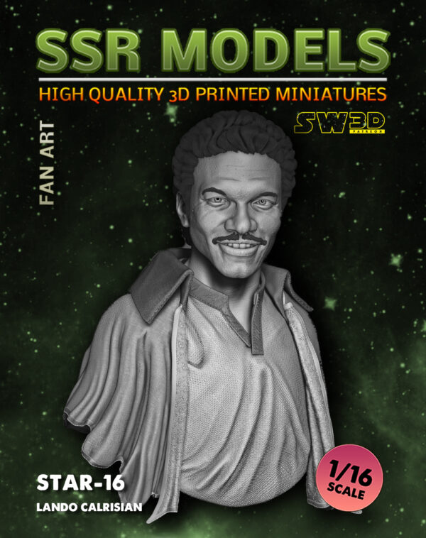 SSR.Models, Star-16, Fan Art 3D-print, Lando Calrisian, skala 1:16