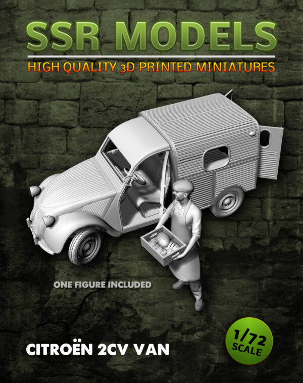 SSR Models, Citroën 2CV Van, 3D-print, skala 1:72