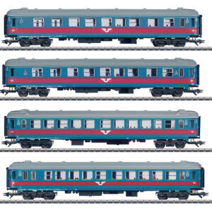 Märklin, 43789, Vagnsset med 4 stycken Personvagnar SJ, skala H0