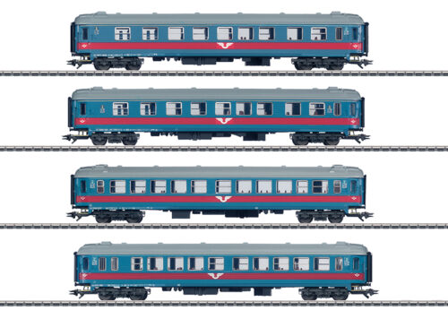 Märklin, 43789, Vagnsset med 4 stycken Personvagnar SJ, skala H0
