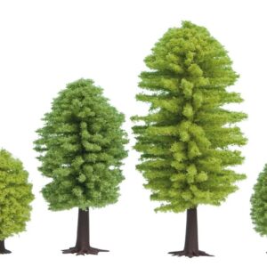 NOCH, 26901, Blandade Lövträd, 10 stycken, Höjd: 5cm - 9cm, Skala H0 och TT.