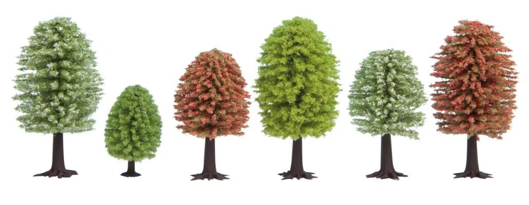 NOCH, 26906, Blandade Vårträd, 10 stycken, Höjd: 5cm - 9cm, Skala H0 och TT.