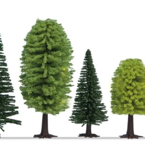 NOCH, 26911, Barr- och Lövträd, 10 stycken, Höjd: 5cm - 14cm, Skala H0 och TT.
