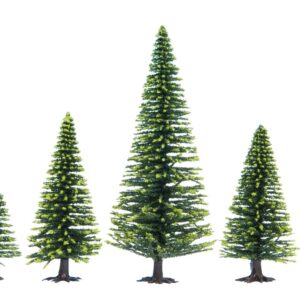 NOCH, 26925, Naturtrogna Granar, 10 stycken, Höjd: 5cm - 14cm, Skala H0 och TT.