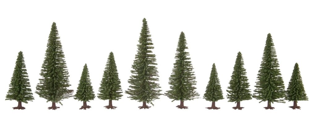 NOCH, 26930, Granar, 10 stycken, Höjd: 5cm - 14cm, Skala H0 och TT.